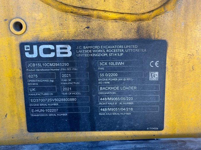 2021 JCB 3CX 10L5WH - Image 39